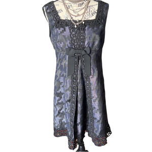 Anna Sui Target Plum A-line Sleeveless Dress 11 Medium Prom